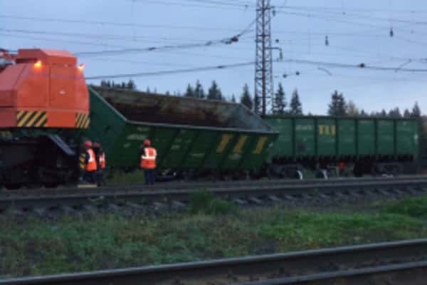 На станции Шаля вагоны грузового поезда "Пермь - Екатеринбург" сошли с рельсов