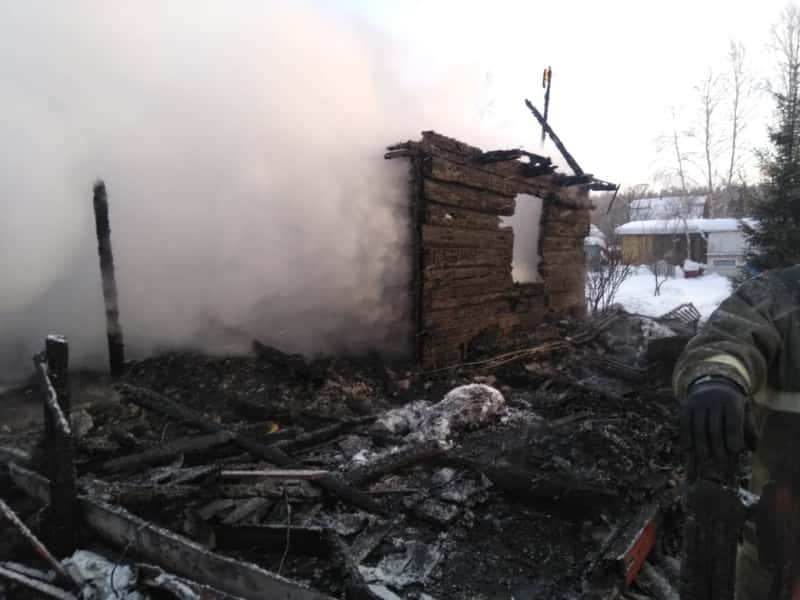 В деревне под Шалей сгорели хозпостройки