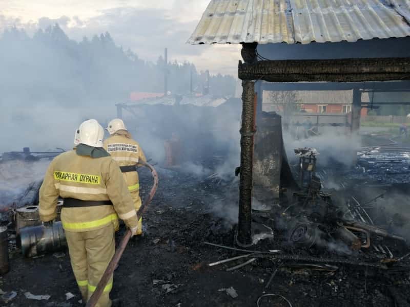 Накануне в Шале сгорел частный жилой дом